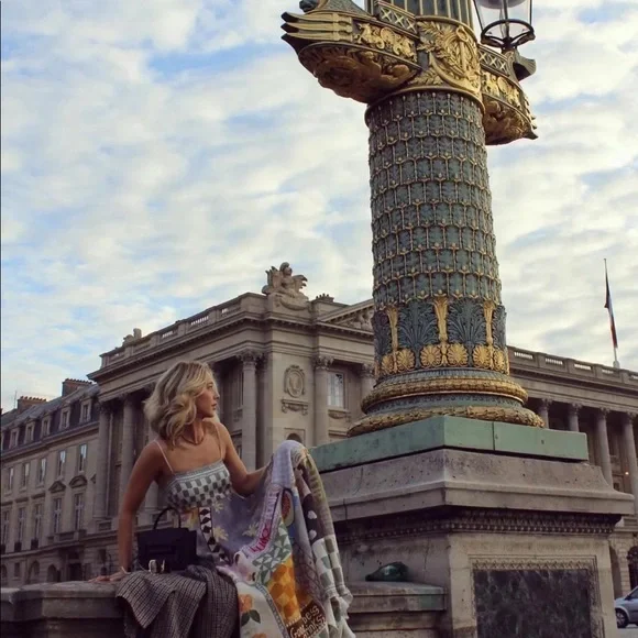 EmmaLee Runway Patchwork Maxi Sun Dress, Couture Lux Maxi Gown - Picture 3 of 16